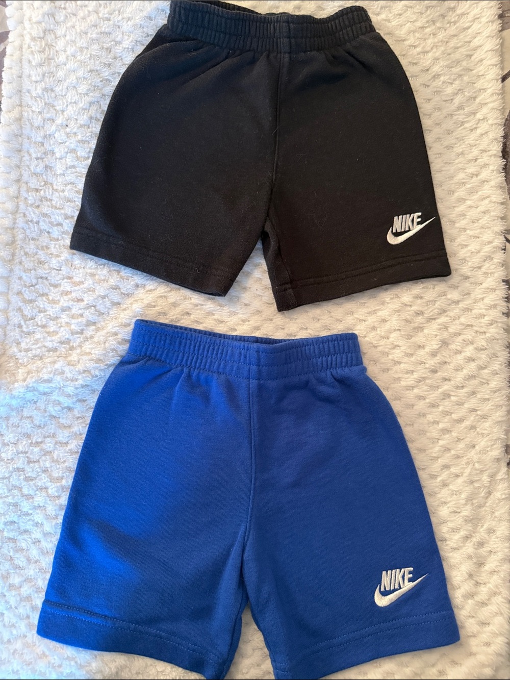 Nike Kids Black and Royal Blue Athletic Shorts - 2 Pack